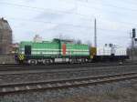 293 024 mit einer 214 zur Lastprobefahrt am 01.04.2011 in Stendal.