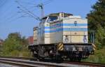 293 909 der ITB fuhr am 01.10.13 Lz durch Greppin Richtung Dessau.