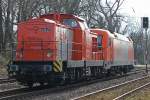 Die defekte RTS 293.03 am 1.3.14 im Schlepp von RTS 1216 902 in Ratingen-Lintorf.