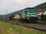 293 006-3 (V100.02) der HGB kam am 10.10.2014 als Tfzf in Fahrtrichtung Norden durch Ludwigsau-Friedlos.