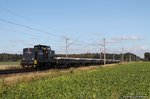 293 005-5 SES Logistik mit Schienen auf Flachwagen bei Sierße am 30.08.2016