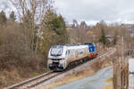159 220 und 293 002 (beide RDX) waren am 26.02.2022 als Tfzf nach Blankenstein unterwegs.