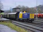 Eine Lok der TWE am 08.01.2005 mit einem Sonderzug in Warstein.