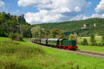 V36 235 der Dampfbahn Fränkische Schweiz mit Zug 19 (Ebermannstadt - Gößweinstein) bei Streitberg, 05.09.2021