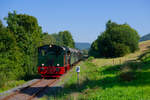 V36 235 der Dampfbahn Fränkische Schweiz mit Zug 12 (Gößweinstein - Ebermannstadt) bei Ebermannstadt, 05.09.2021