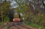 V36 005 mit Fotogterzug am 28.04.2012 bei Bruchhausen-Vilsen