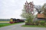V36 005 mit Fotogterzug am 29.04.2012 bei Bkerbraken