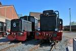 Museumseisenbahn Hanau Gmeinder V16 und Historische Eisenbahn Frankfurt V36 406 am 05.05.18 beim Lokschuppenfest in Hanau