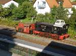 V 36 123 und Lok 5 der DFS in Ebermannstadt am 30.8.09 