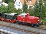 V 60 114 und V 36 235 im Bahnhof Ebermannstadt