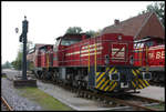 D 23 der Bentheimer Eisenbahn am 3.10.2006 im Bahnhof Bad Bentheim. Damals war dort sogar noch ein Wasserkran vorhanden.