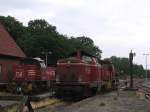 D24 (272 004-9), D25 (ehemalige DB 211 345-4) und D23 (270 011-6) der Bentheimer Eisenbahn AG auf Bahnhof Bentheim Nord am 10-7-2012.