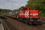 272 014-8 (DE91) mit einem Kessel-Containerzug in Köln West, am 14.05.2019.