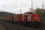 HGK DE 71 am 7.4.12 mit einem Containerzug bei der Durchfahrt durch Kln-West.