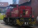 Eine qualmende D24 (272 004-9) der Bentheimer Eisenbahn AG auf Bahnhof Bentheim Nord am 10-7-2012.