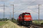 HGK DE84+DH711 am 22.6.13 als Lokzug bei Brhl.