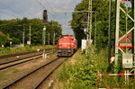 RHC DE 82 alias 272 020-5 mit einem Kohlewagenleerzug bei der Einfahrt in Rommerskirchen am Sonntag den 19.6.2016