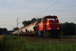 MaK G1205 der Neusser Eisenbahn mit einem Kalkzug in Neuss-Weienberg am 22.09.2010