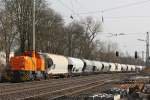 Northrail 274 103 (im Einsatz bei Niag) am 25.3.13 mit einem Sodazug in Ratingen-Lintorf.