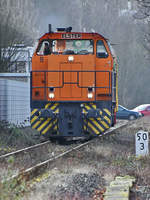 Die Diesellokomotive 274 103-7  Elster  von Northrail war Anfang Februar 2021 in Hattingen unterwegs.