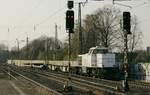 Am 27.03.2020 durchfährt die G 1206 275 807-6 den Bahnhof Viersen.