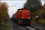 G1206 (823) von RBH ist mit einem Leerzug bei Dortmund-Mengede unterwegs. (04.11.2010)