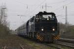 MRCE MaK G1206 + Regental Cargo MaK G1206 mit einem Kalkzug nach Flandersbach in Ratingen-Lintorf am 01.04.2011