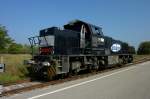 Vossloh G1206, die schwere Rangierlok dient als Werkslok in der Mllverbrennungsanlage im Markgrflerland, Sept.2011 