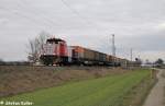 1506 mit Kokszug richtung Ingolstadt auf der KBS 993 am 2.2.2013 in Neustadt Donau