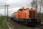 Die Northrail/BSM Voith Revita Twin 1700CC kurz vor der Klner Sdbrcke am 27.04.2012