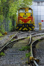 Die TKSE-Werkslokomotive 861 (Krauss-Maffei MH 05, Fabriknummer 20339, Baujahr 1998) war Mitte April 2026 in Hattingen zu sehen.