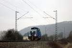 Vossloh G6 (650 077-7) in Namedy am 3.3.2012.