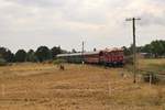 107 018 fuhr am 08.09.19 von Schwarzenberg nach Schleiz.