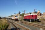 285 102-0 und 107 018 am 16.10.2011 in Zeitz