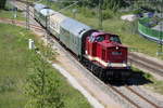 202 364-8 mit Sonderzug 20109 von Staßfurt nach Warnemünde bei der Einfahrt in Warnemünde-Werft.27.05.2017