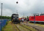 EBS 202 597-1 am 12.06.2021 bei F�hrerstandsmitfahrten zum Sainsonstart des Th�ringer Eisenbahnvereins in Weimar.