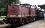 DR 112 579 am 17.07.1991 im Bf. Neustadt/Sachsen.