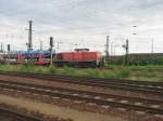 290 536-2 zieht ihren Gterzug auf die Schleppe(Ablaufberg)vom Gterbahnhof Dresden-Friedrichstadt.29.06.07.