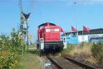 Die 290 022-3 abgestellt im Rostocker-Seehafen an der Ost-West Str.