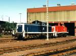 290 398-7 und eine kaputte 290 036-3 auf Bahnbetriebswerke Oberhausen Osterfeld Sd am 5-9-1996.