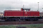 Damals waren die Rangierloks der DB noch rot: 291 007 am 01.04.1981 im Bw.