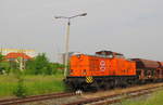 Kley´s Bau Lok 14 (98 80 3293 902-3 D-RAILS) am 09.06.2013 in Erfurt Nord.