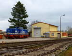 Raildox 293 002-2 (98 80 3293 002-2 D-RDX) am 15.04.2022 auf dem Gelände der Anschlußbahn Nordhausen.