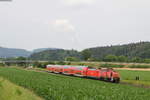 294 843-8 und 146 213-4 (kalt) mit dem Lr 79987(Freiburg(Brsg)Hbf-Konstanz) bei Grießen 8.7.19