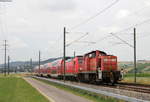 294 843-8 und 146 213-4 (kalt) mit dem Lr 79987(Freiburg(Brsg)Hbf-Konstanz) bei Wilchingen Halau 8.7.19