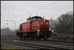 Bei hässlichem Regenwetter war 294715-3, hier bei der Durchfahrt in Hasbergen, am 8.1.2020 um 11.49 Uhr auf der Rollbahn in Richtung Münster unterwegs.