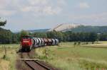 294 599  mit Gterzug am 12.06.2009 bei Hirschau. (Strecke Amberg-Schnaittenbach)