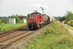 Br 294 887-5 mit bergabe in richtung Mhldorf am Inn durch Tssling, 20/08/2010.