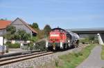 294 599 am 16.09.2011 mit kurzen Gterzug bei Godlricht (Strecke Amberg-Schnaittenbach)