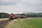 294 598 mit Gterzug am 08.06.2012 bei Hirschau (Strecke Amberg-Schnaittenbach)